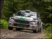 Fotografie z testu nové generace Škody Fabia Rally 2